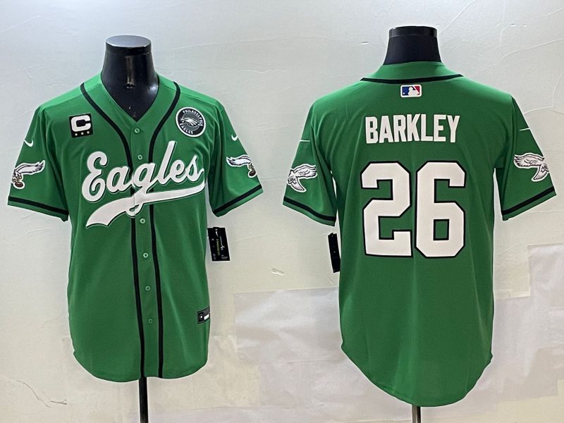 Men Philadelphia Eagles #26 Barkley Green three generations Jointly Name 2025 Nike Limited NFL Jersey style 20->philadelphia eagles->NFL Jersey